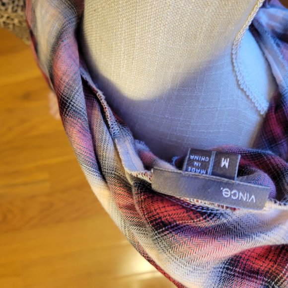 Vince cowl neck buttondown tunic w pockets m - Picture 2 of 3